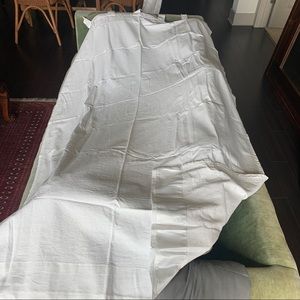 CRATE & BARREL White Canvas Curtains (two panels)